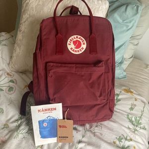 Fjallraven Kanken 15” Laptop Backpack, Oxblood